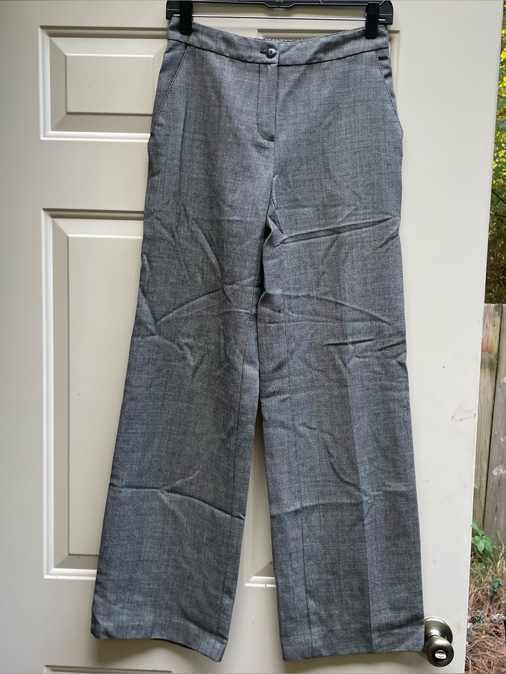Charles Gray London Wool Gray Wide Leg Dress Pants Women 4 EUC